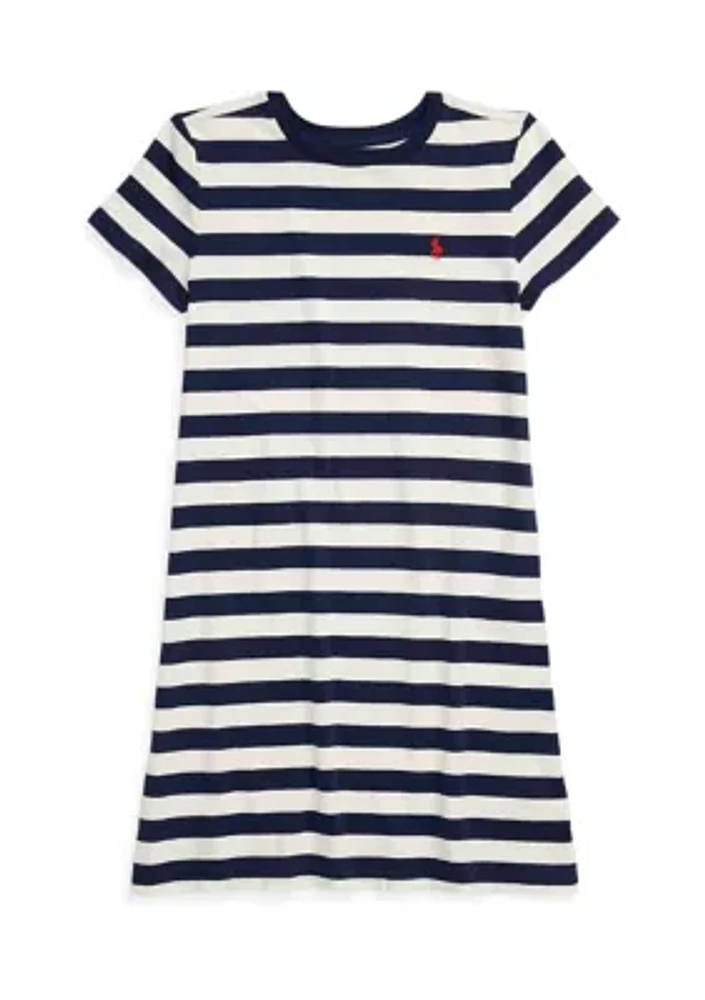 Girls 7-16 Striped Cotton Jersey T-Shirt Dress