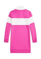 Girls 7-16 Logo French Terry 1/4 Zip Dress