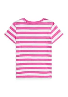 Girls -7 Striped Polo Bear Cotton Jersey T-Shirt