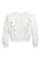 Girls 7-16 Ruffled French Terry Sweatshirt