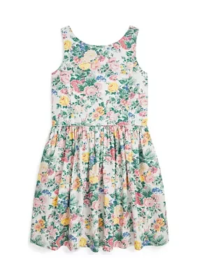 Girls 7-16 Floral Cotton Dress