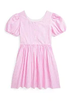 Girls 7-16 Striped Cotton Seersucker Dress