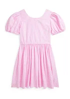 Girls 7-16 Striped Cotton Seersucker Dress