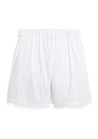 Girls 7-16 Pleated Cotton Seersucker Wrap Skort