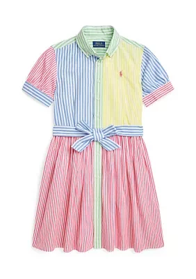 Girls 7-16 Striped Cotton Fun Shirtdress