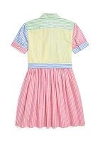 Girls 7-16 Striped Cotton Fun Shirtdress