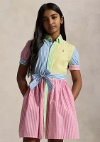 Girls 7-16 Striped Cotton Fun Shirtdress