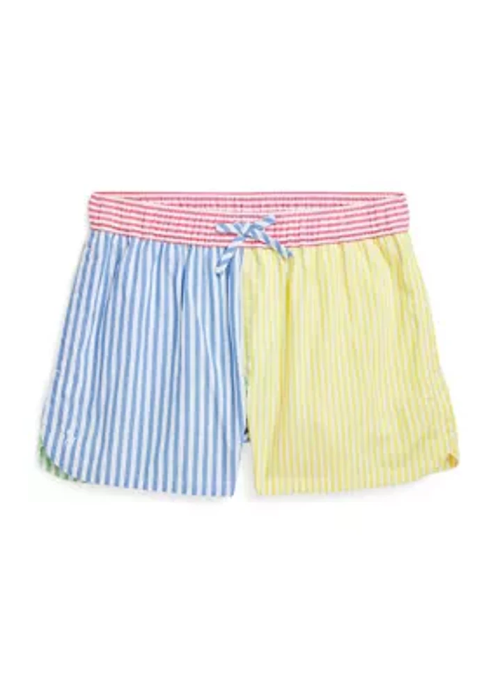 Girls 7-16 Striped Cotton Fun Shorts