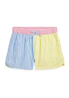 Girls 7-16 Striped Cotton Fun Shorts