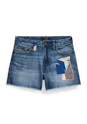 Girls 7-16 Distressed Cotton Denim Shorts