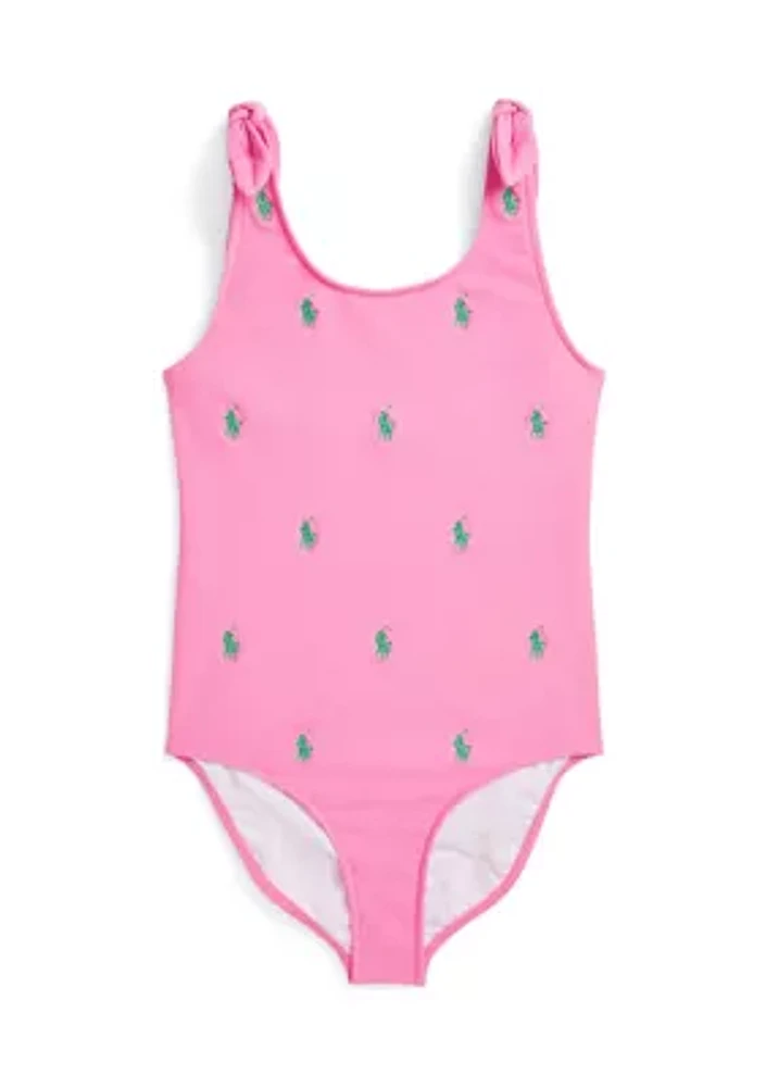 Girls 7-16 Polo Pony One Piece Swimsuit