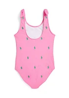 Girls 7-16 Polo Pony One Piece Swimsuit