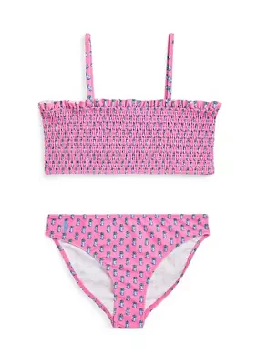 Girls 7-16 Pineapple Print Two Piece Swimsuit