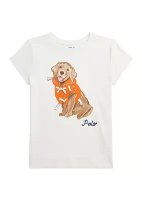 Girls 7-16 Dog Printed Cotton Jersey T-Shirt