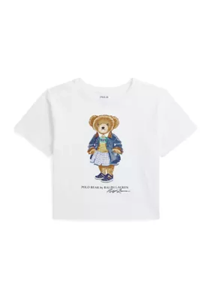 Girls 7-16 Polo Bear Cotton Jersey Boxy T-Shirt