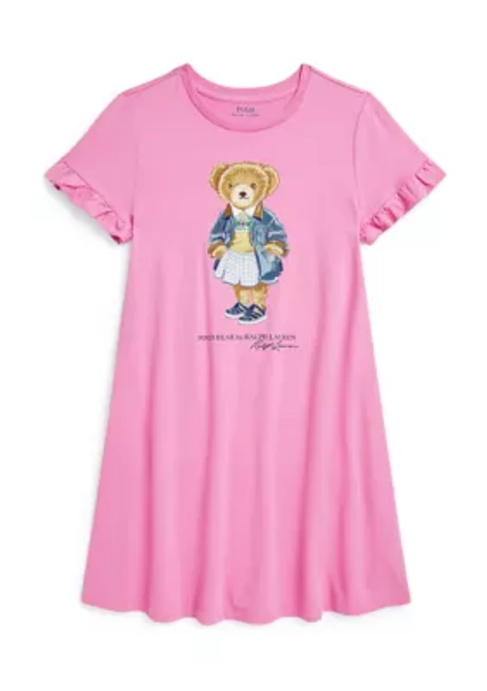 Girls 7-16 Polo Bear Cotton Jersey Dress