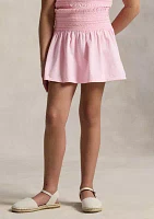 Girls 7-16 Smocked Cotton Jersey Skirt