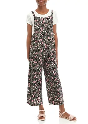 Girls Paisley Printed Jumpsuit with T-Shirt