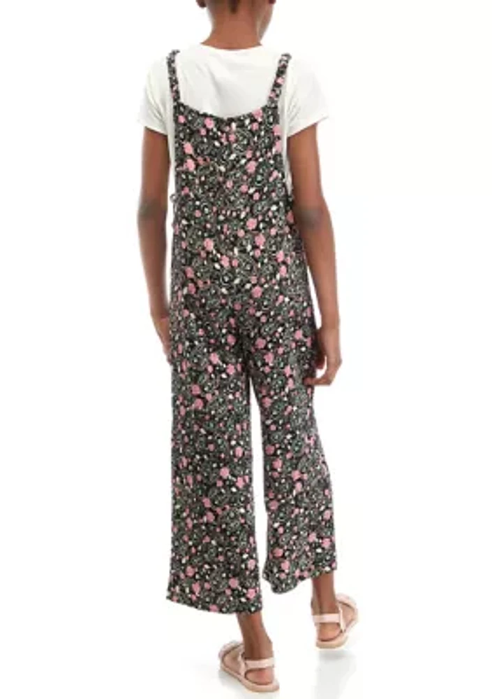 Girls Paisley Printed Jumpsuit with T-Shirt