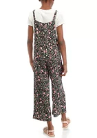 Girls Paisley Printed Jumpsuit with T-Shirt