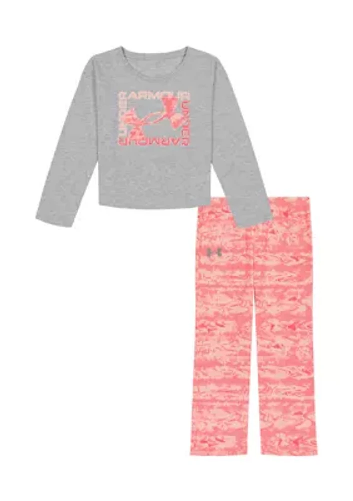 Girls 4-6x Long Sleeve Graphic T-Shirt and Yoga Pants