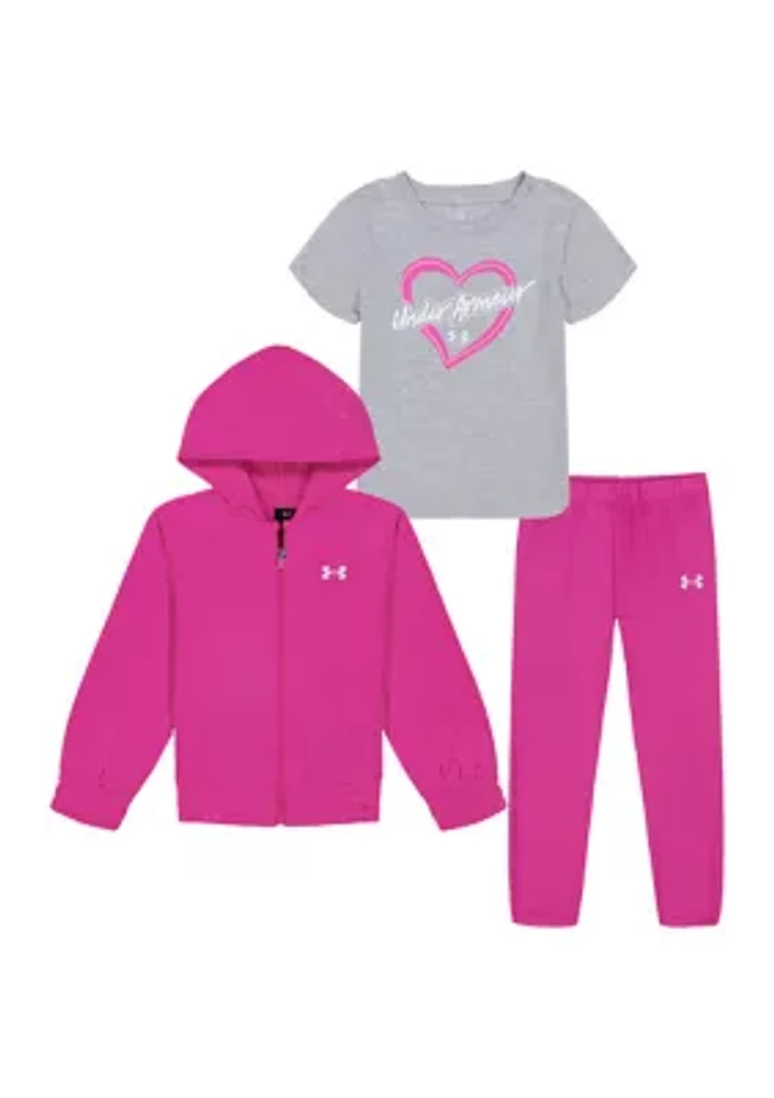 Girls 4-6x Full Zip Hoodie Set