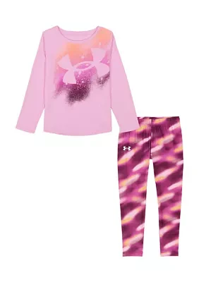 Girls 4-6x Graphic T-Shirt and Printed Leggings Set