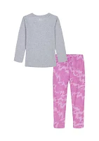 Girls 4-6x Graphic T-Shirt and Printed Leggings Set