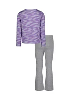 Girls 4-6x Printed T-Shirt and Yoga Pants Set