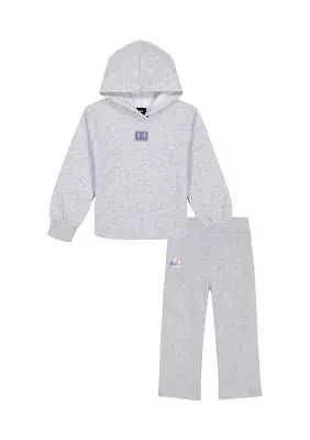 Girls 4-6x Fleece Hoodie and Flare Pants Set