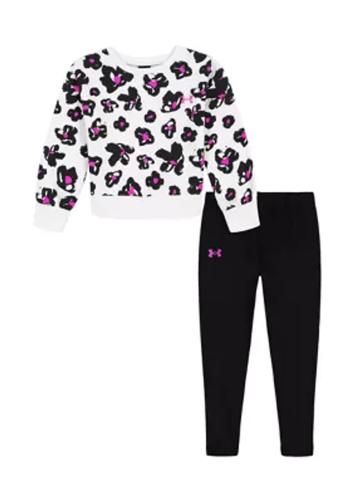 Girls 4-6x Printed Sweatshirt and Pants Set