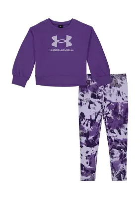 Girls 4-6x Graphic Sweatshirt and Printed Leggings Set