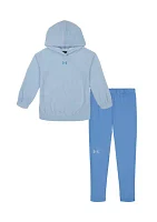 Girls 4-6x Ribbed Velour Hoodie and Leggings Set