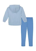 Girls 4-6x Ribbed Velour Hoodie and Leggings Set