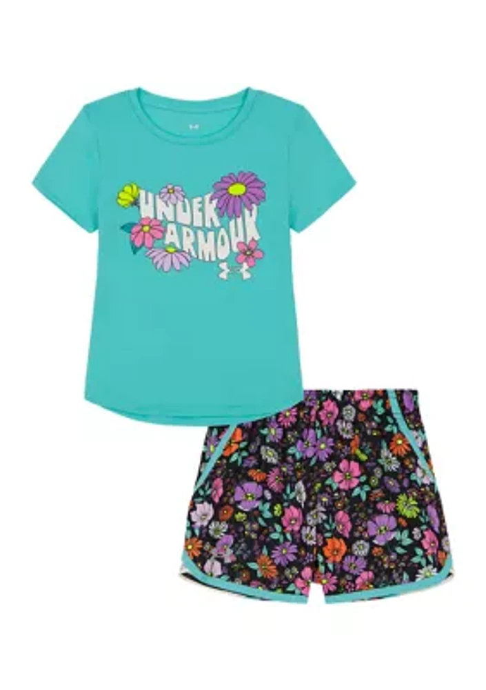 Girls 4-6x Daisy Graphic T-Shirt and Printed Shorts Set