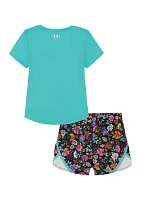 Girls 4-6x Daisy Graphic T-Shirt and Printed Shorts Set