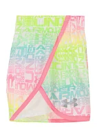 Girls 4-6x Pink Logo T-Shirt with Rainbow Print Shorts