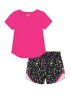 Girls 4-6x Run This Show Gaphic T-Shirt and Shorts Set