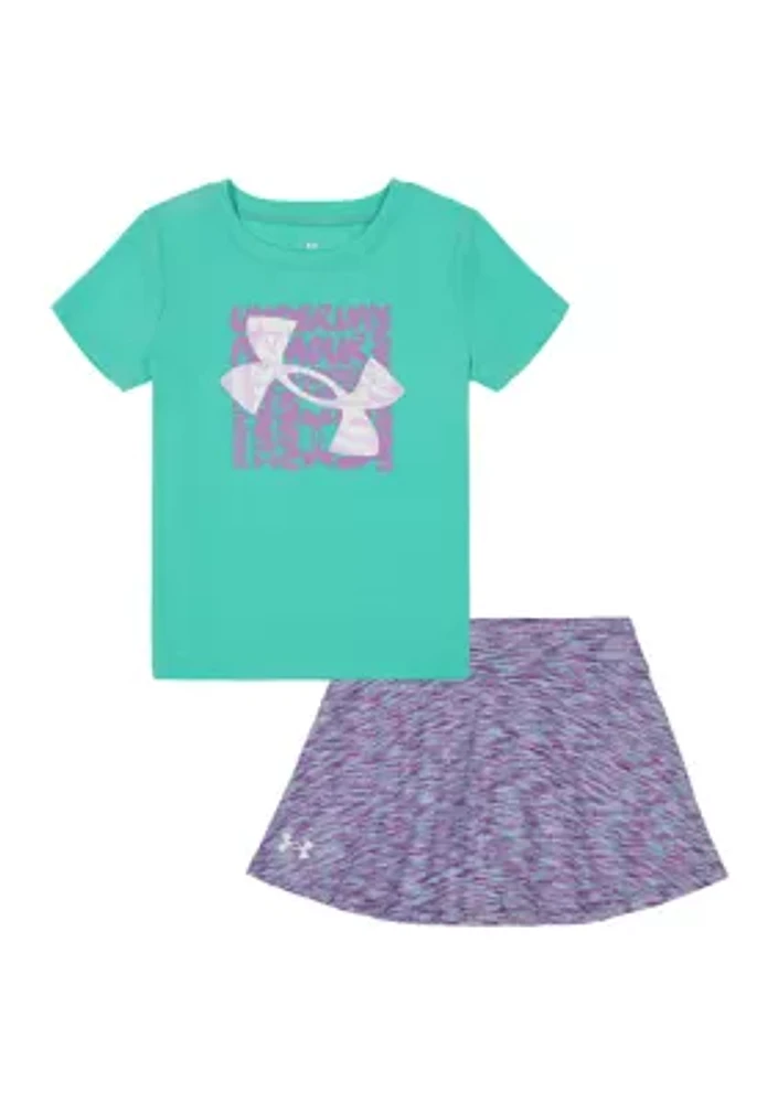 Girls 4-6x Logo Graphic T-Shirt and Skort Set