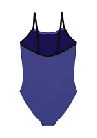 Girls 7-16 Taping One Piece Swimsuit