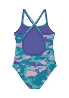 Girls 4-6x Dissolve Camo Printed Swimsuit