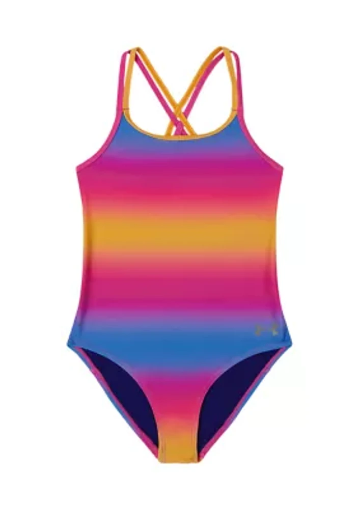 Girls 7-16 Gradient One Piece Swimsuit