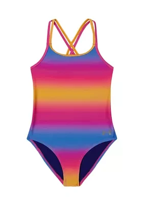 Girls 7-16 Gradient One Piece Swimsuit