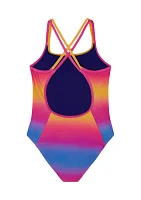 Girls 7-16 Gradient One Piece Swimsuit