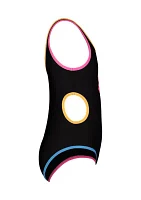 Girls 4-6x Color Blocked One Piece Swimsuit