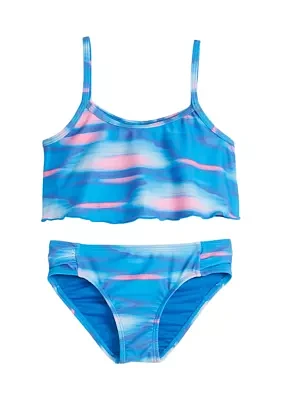 Girls 4-6x Surge Stripe Midkini Two Piece Swimsuit