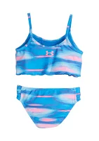 Girls 4-6x Surge Stripe Midkini Two Piece Swimsuit