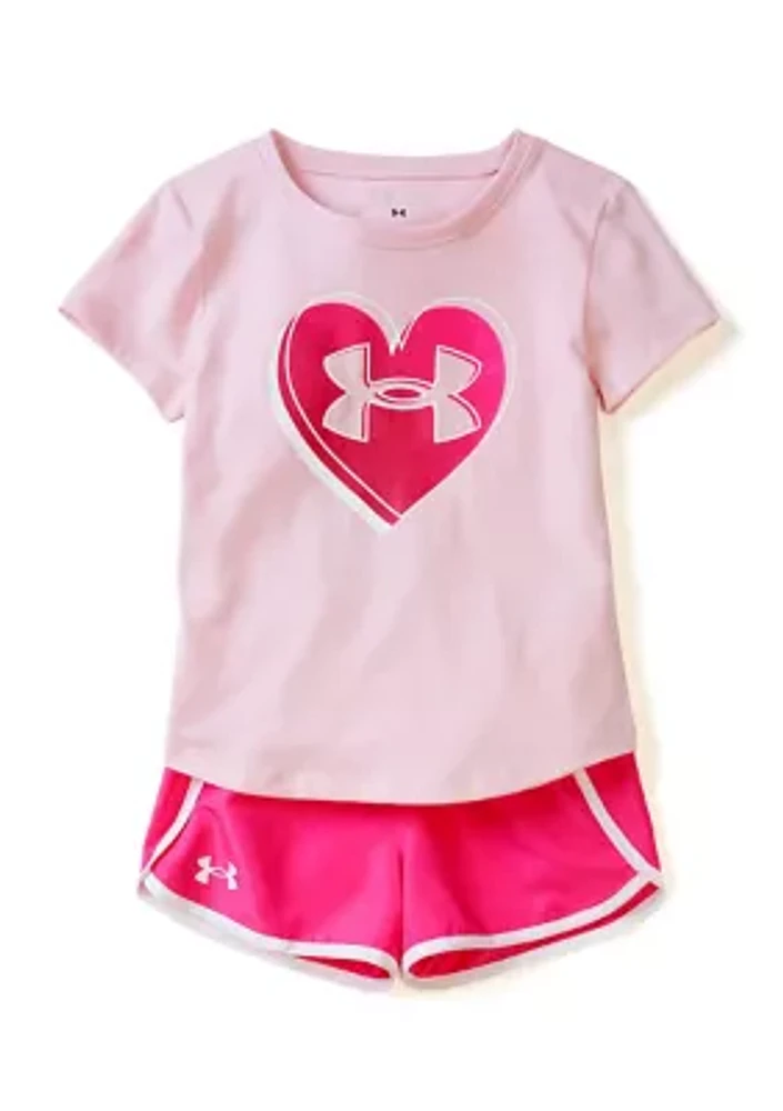 Girls 4-6x Shaded Heart Graphic T-Shirt