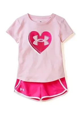 Girls 4-6x Shaded Heart Graphic T-Shirt