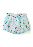 Girls 4-6x Ditsy Flower Party Graphic T-Shirt and Printed Shorts Set